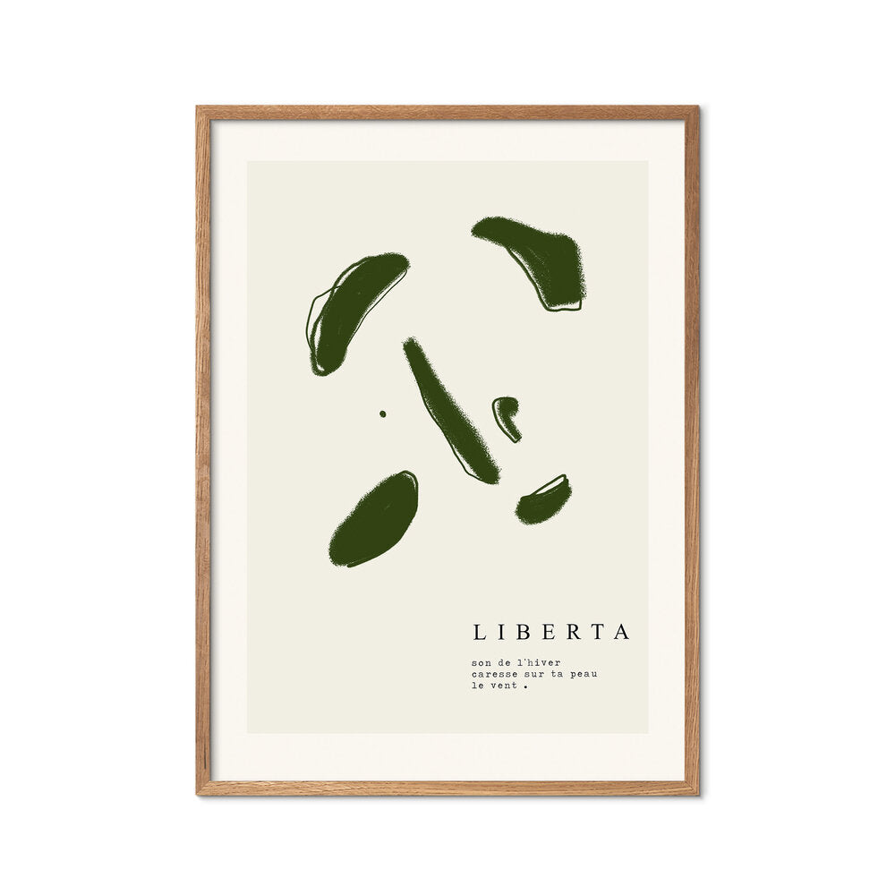 Sophie M. Lucie Liberta plakat, beige/grøn - 50x70 cm